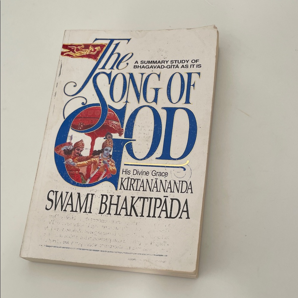 The Song of God Wall Art in Red, Blue, and White